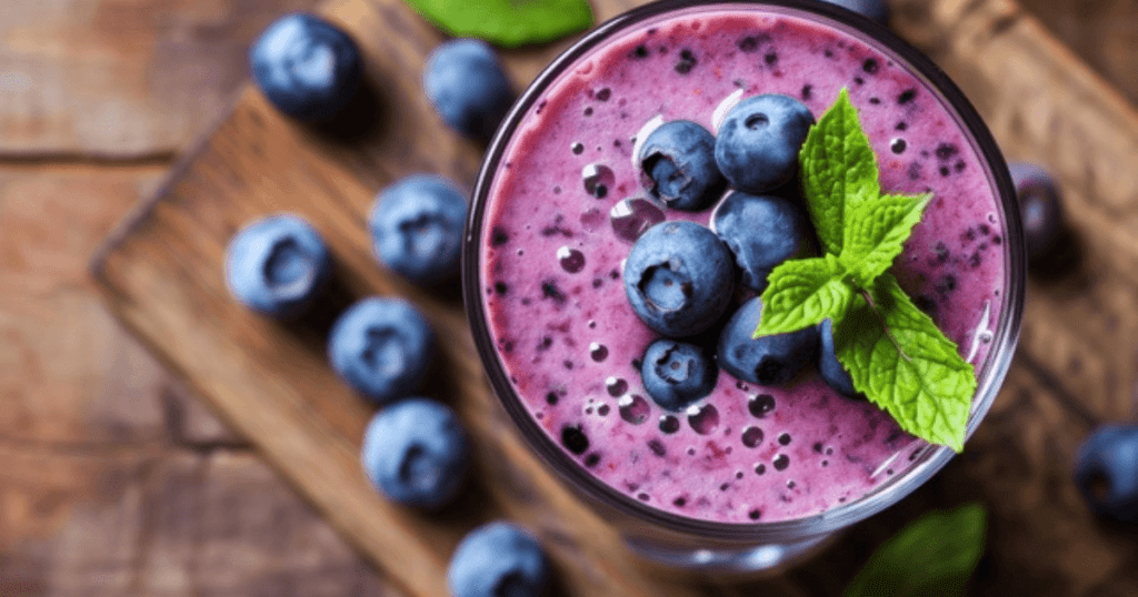 Blueberry Almond High-Protein Milkshake Recipe