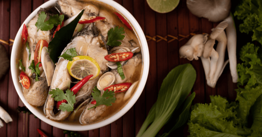 Thai fish head soup