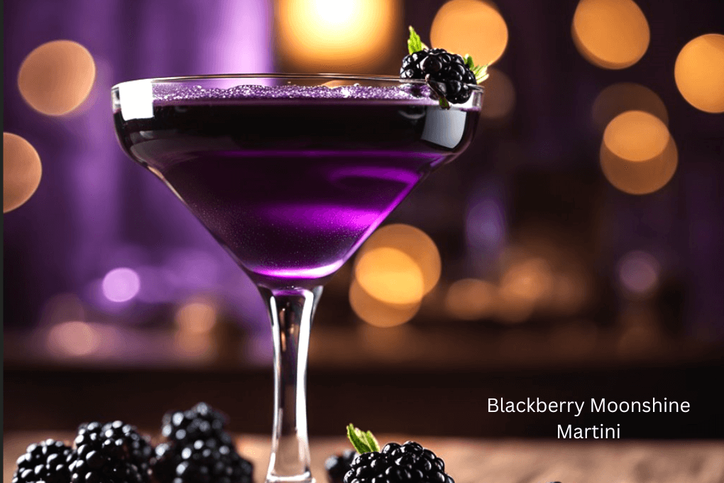 Blackberry Moonshine Martini