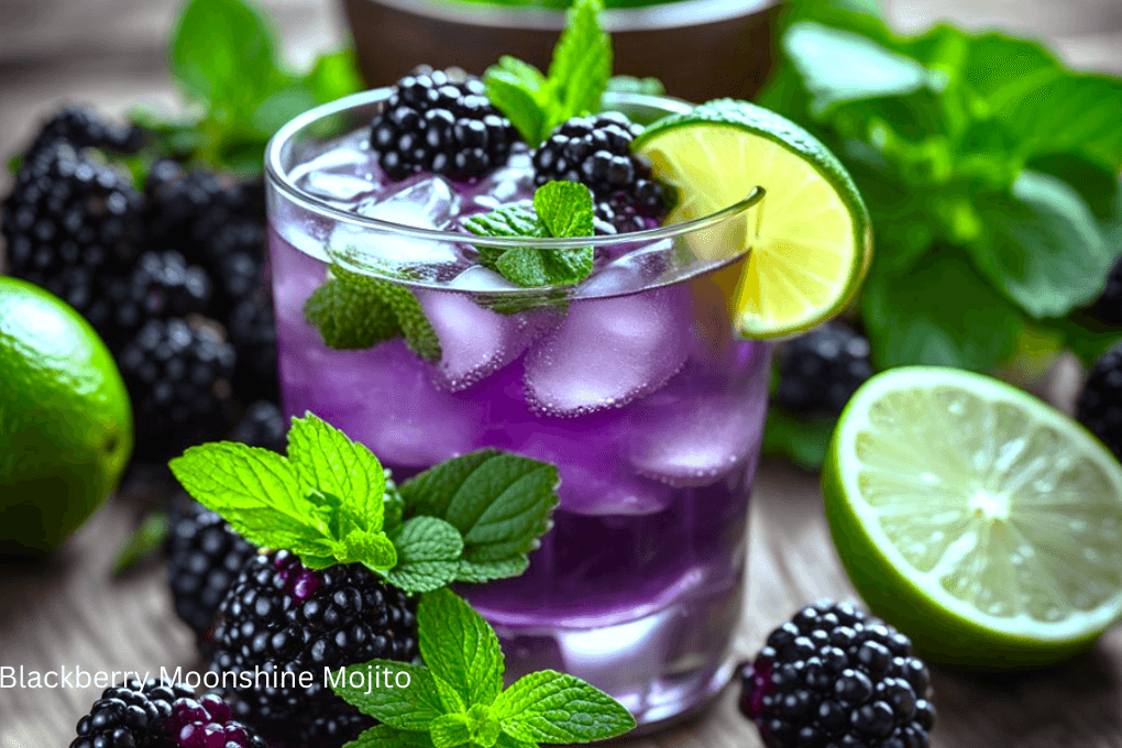 Blackberry Moonshine Mojito