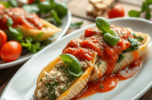 Healthy Stuffed Shells with Chicken