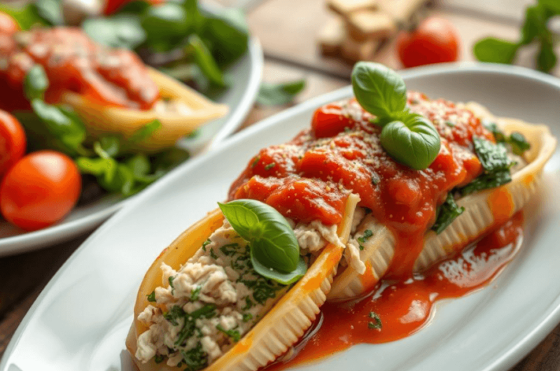 Healthy Stuffed Shells with Chicken: Easy Dinner